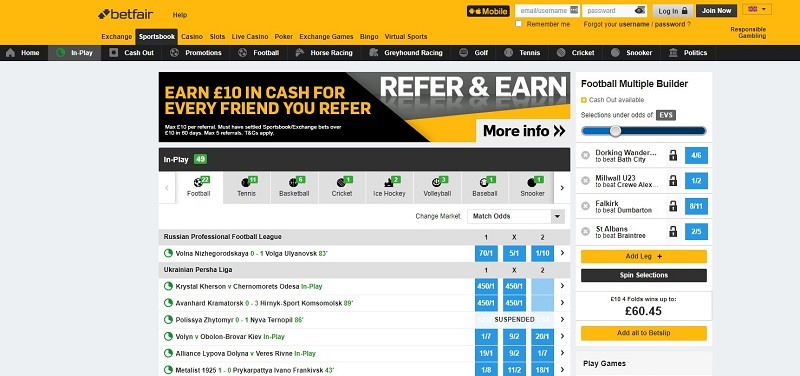 Betfair Klađenje uživo