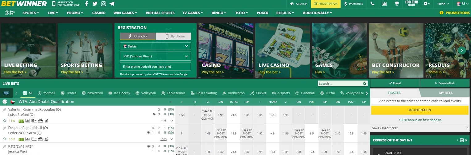 BetWinner Sportske Kladionice