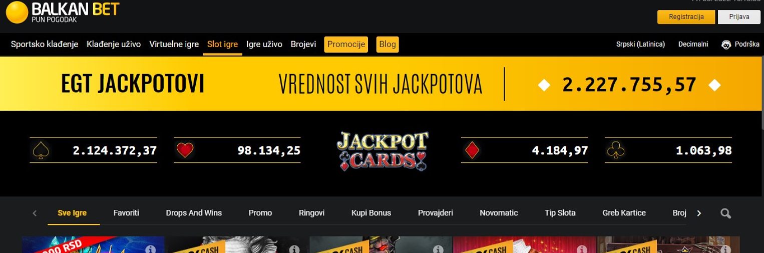 Balkan Bet kazino početna stranica