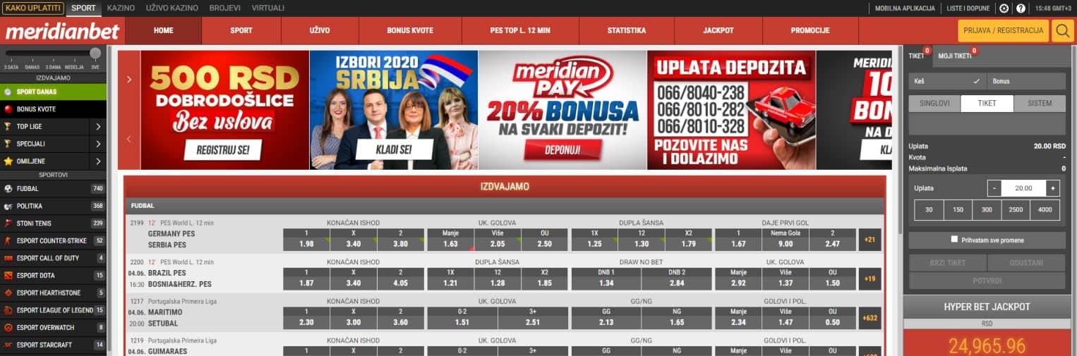 Meridianbet kladionice