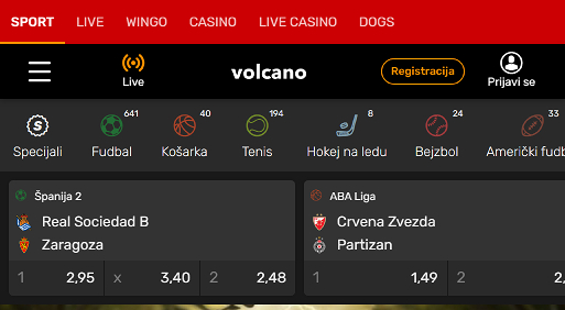 Volcano bet Mobile App