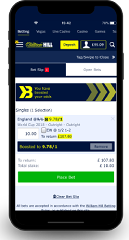 William Hill iOS aplikacija za mobilne uređaje